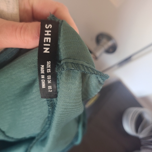 SHEIN Green Jade Turquoise Cropped jacket Size 2 - Picture 4 of 4